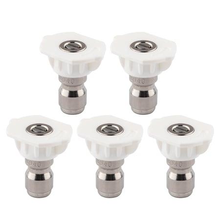 Clean Strike Pressure Washer Spray Nozzle Tips, 40-Degree White, 1/4 Inch 5PK (4.0 Orifice) CS-1040